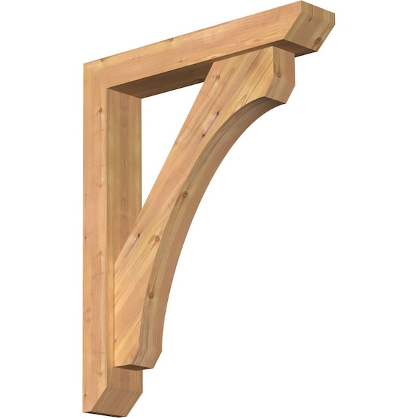 Ekena Millwork Legacy Slat Smooth Bracket w/ Offset Brace, Western Red Cedar, 5 1/2"W x 30"D x 38"H BKT0604X30X38LEC06SWR - main
